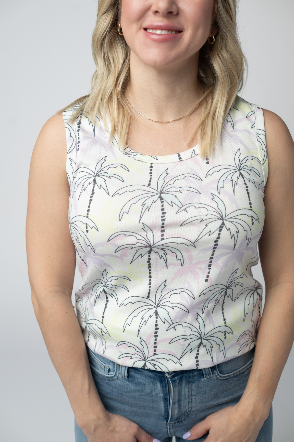 Ava Tank in Neon Palm