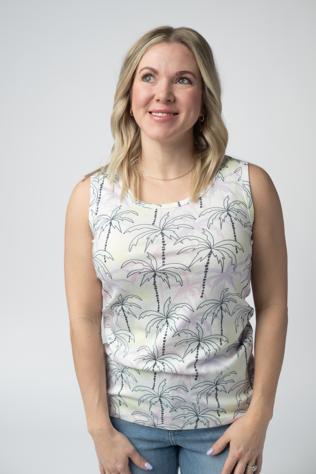 Ava Tank in Neon Palm