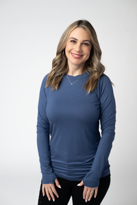 Blair Long Sleeve Top in Blue