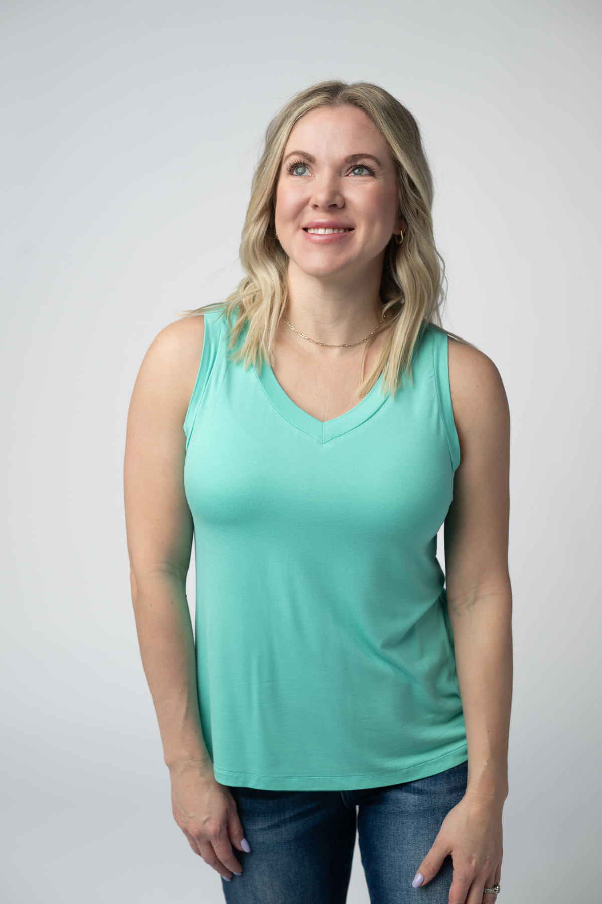 Noelle Tank in Turquoise