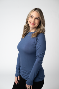 Blair Long Sleeve Top in Blue