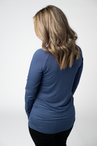 Blair Long Sleeve Top in Blue
