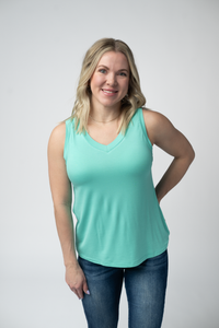 Noelle Tank in Turquoise