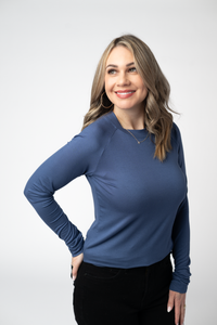 Blair Long Sleeve Top in Blue