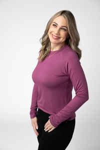 Blair Long Sleeve Top in Mulberry