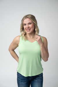 Noelle Tank in Lime