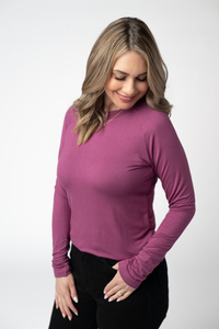 Blair Long Sleeve Top in Mulberry