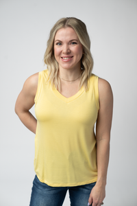 Noelle Tank in Lemon