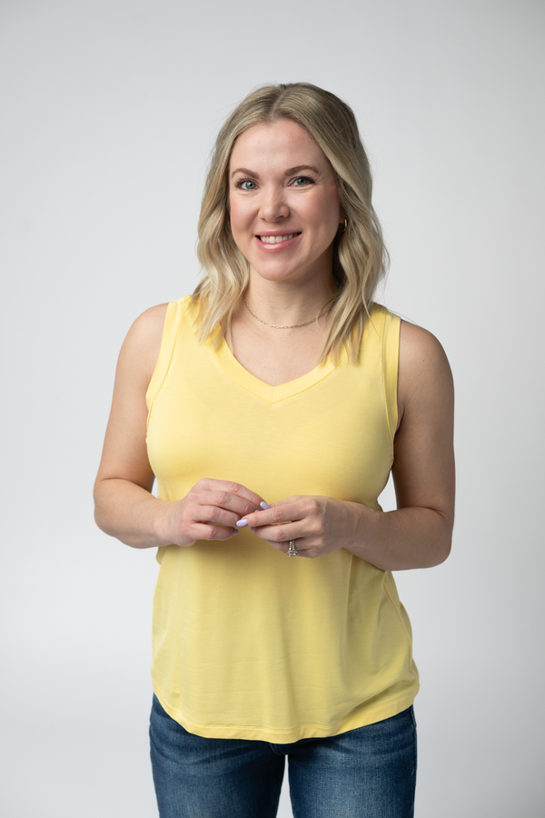 Noelle Tank in Lemon