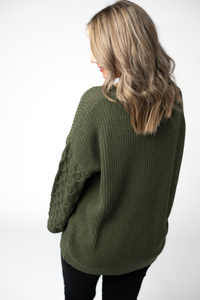 Talina Textured Sweater in Olive