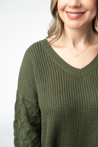 Talina Textured Sweater in Olive