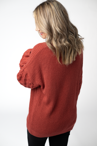 Talina Textured Sweater in Brick