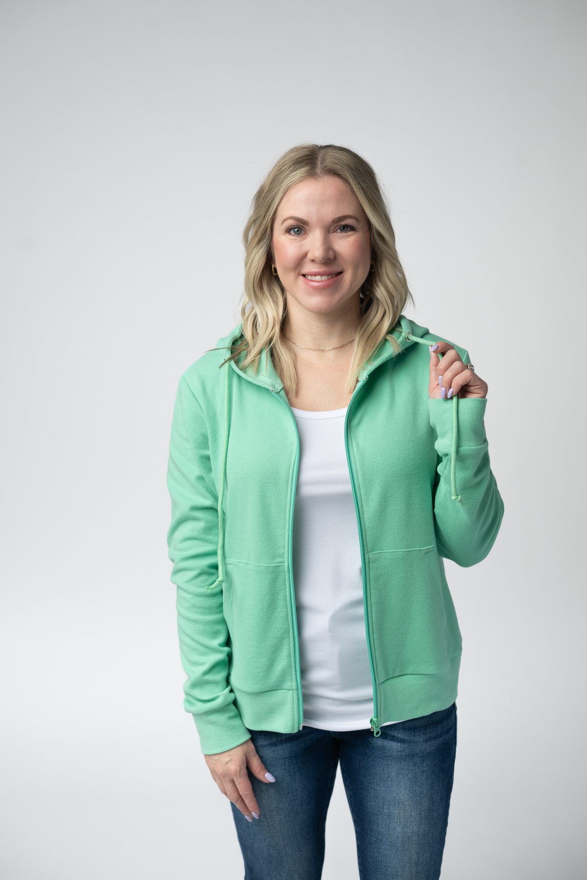 Fullzip Hoodie in Aquamarine