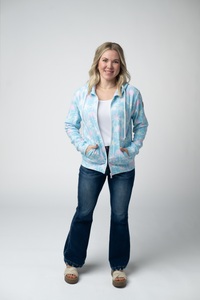 Fullzip Hoodie in Aqua Palm