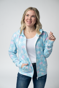 Fullzip Hoodie in Aqua Palm
