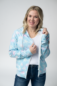 Fullzip Hoodie in Aqua Palm