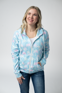 Fullzip Hoodie in Aqua Palm