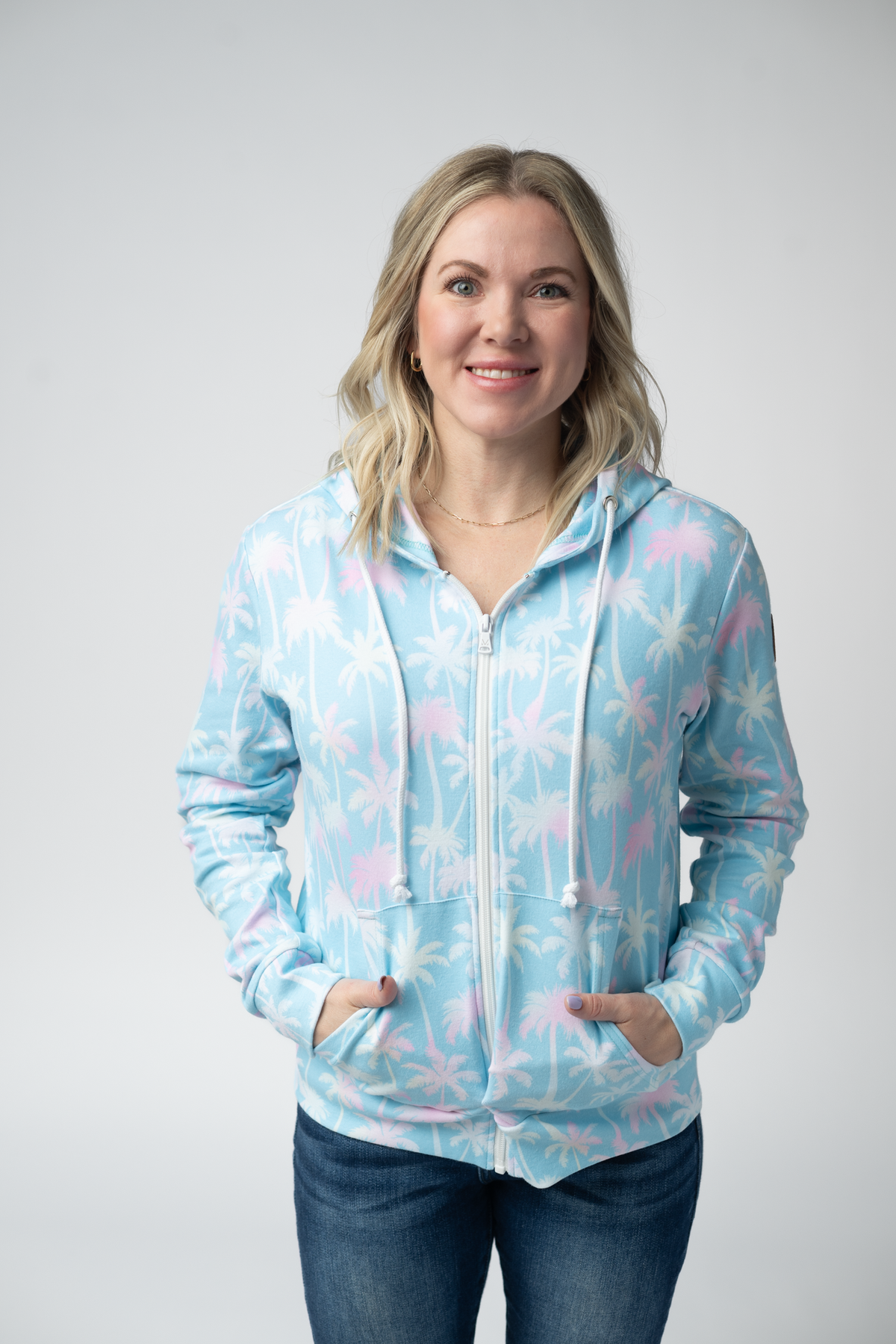 Fullzip Hoodie in Aqua Palm