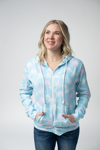 Fullzip Hoodie in Aqua Palm