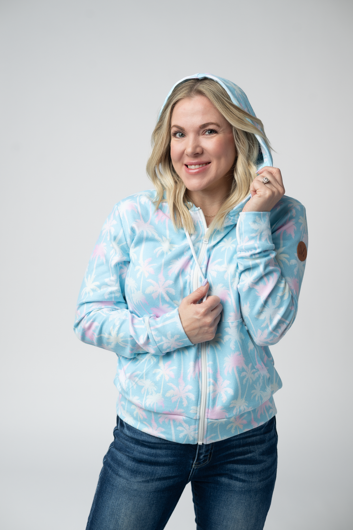 Fullzip Hoodie in Aqua Palm