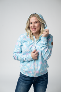 Fullzip Hoodie in Aqua Palm