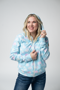 Fullzip Hoodie in Aqua Palm