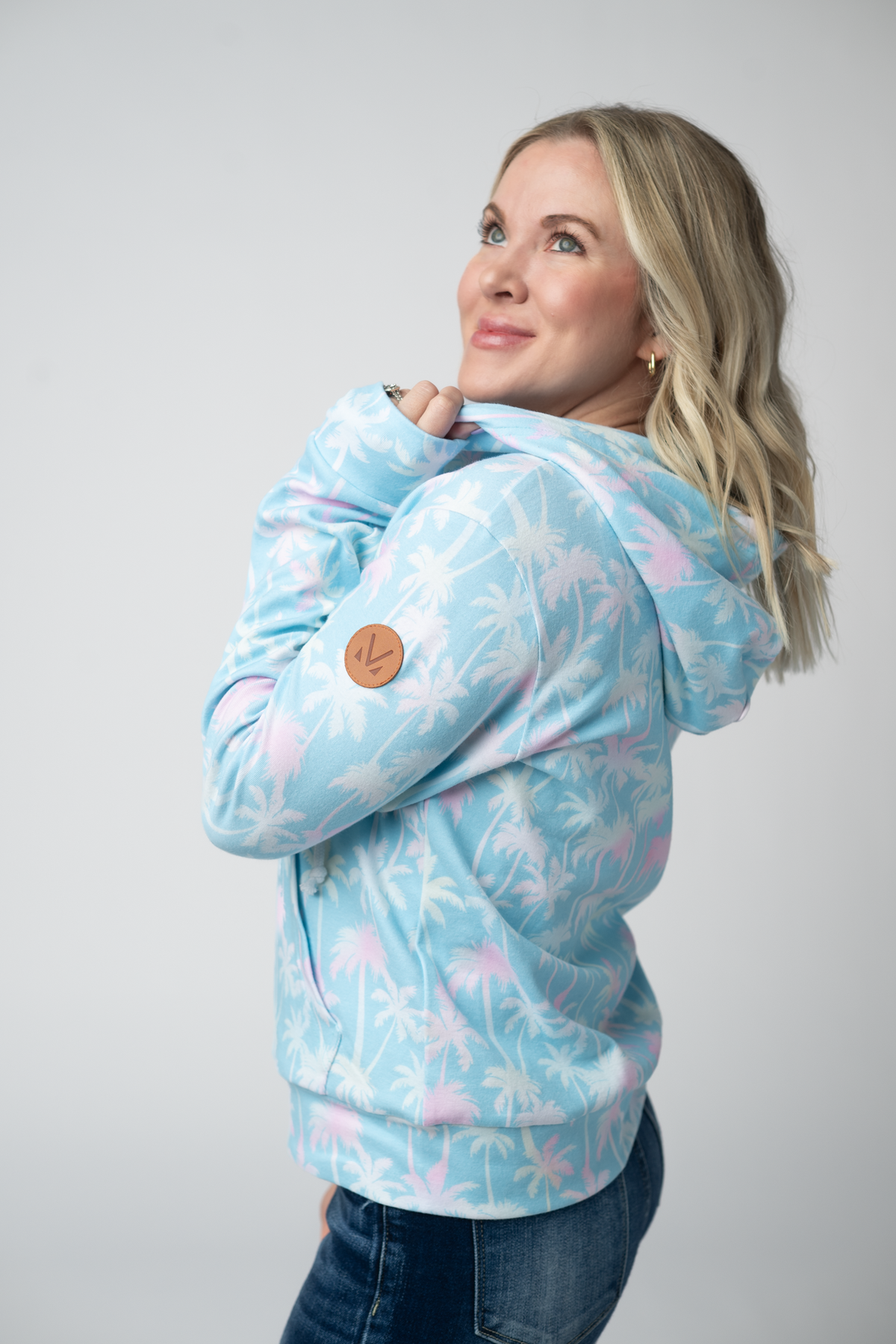 Fullzip Hoodie in Aqua Palm
