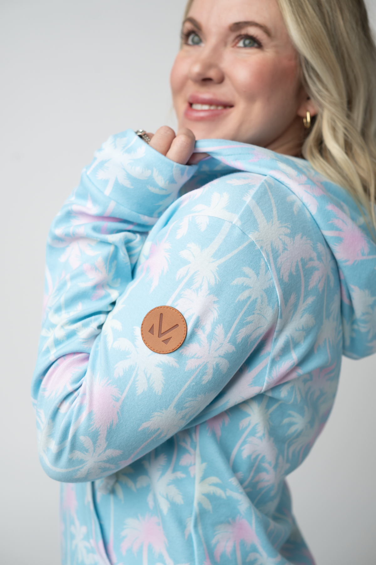 Fullzip Hoodie in Aqua Palm