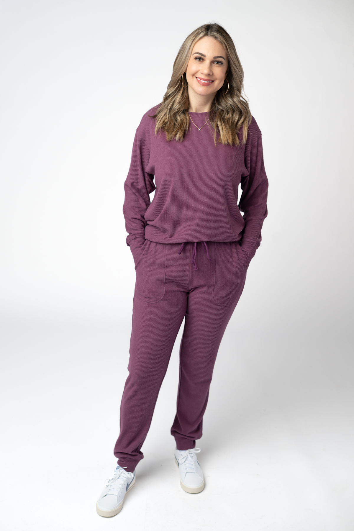 Corrine Joggers in Plum