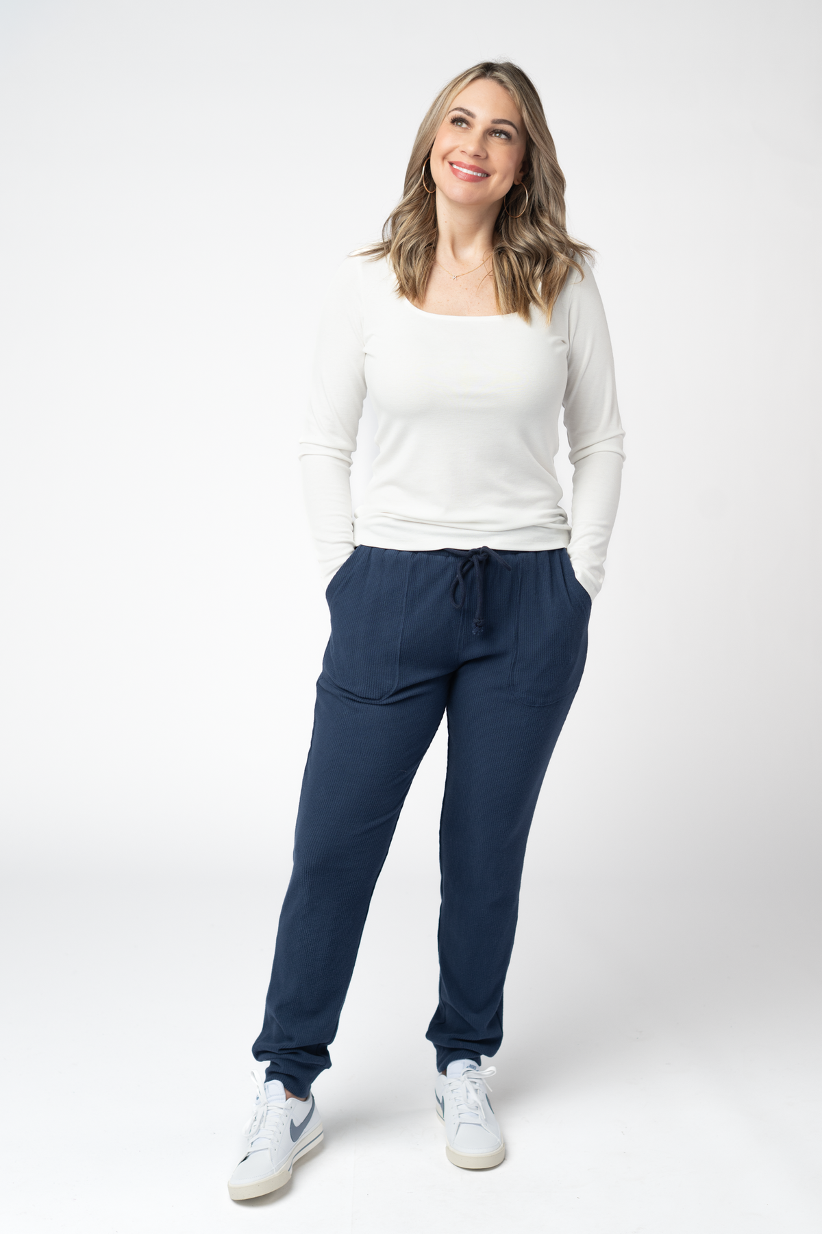 Corrine Joggers in Navy