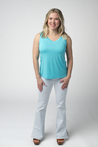 Noelle Tank in Aqua