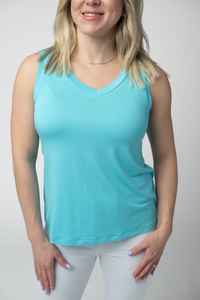 Noelle Tank in Aqua