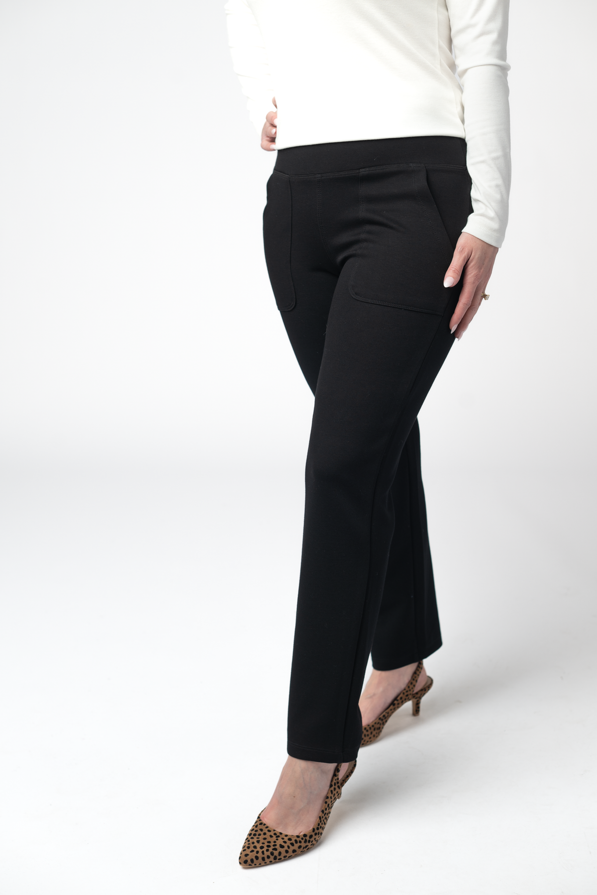 Scuba Ankle Bottoms in Black