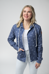 Fullzip Hoodie in Nautical Navy