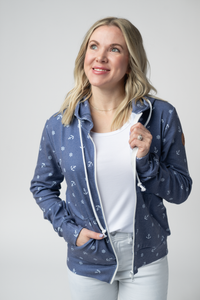 Fullzip Hoodie in Nautical Navy