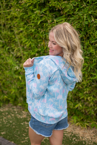 Fullzip Hoodie in Aqua Palm