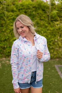 Fullzip Hoodie in Petal Gardens