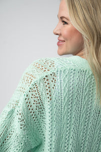 Callie Cropped Cardigan in Mint