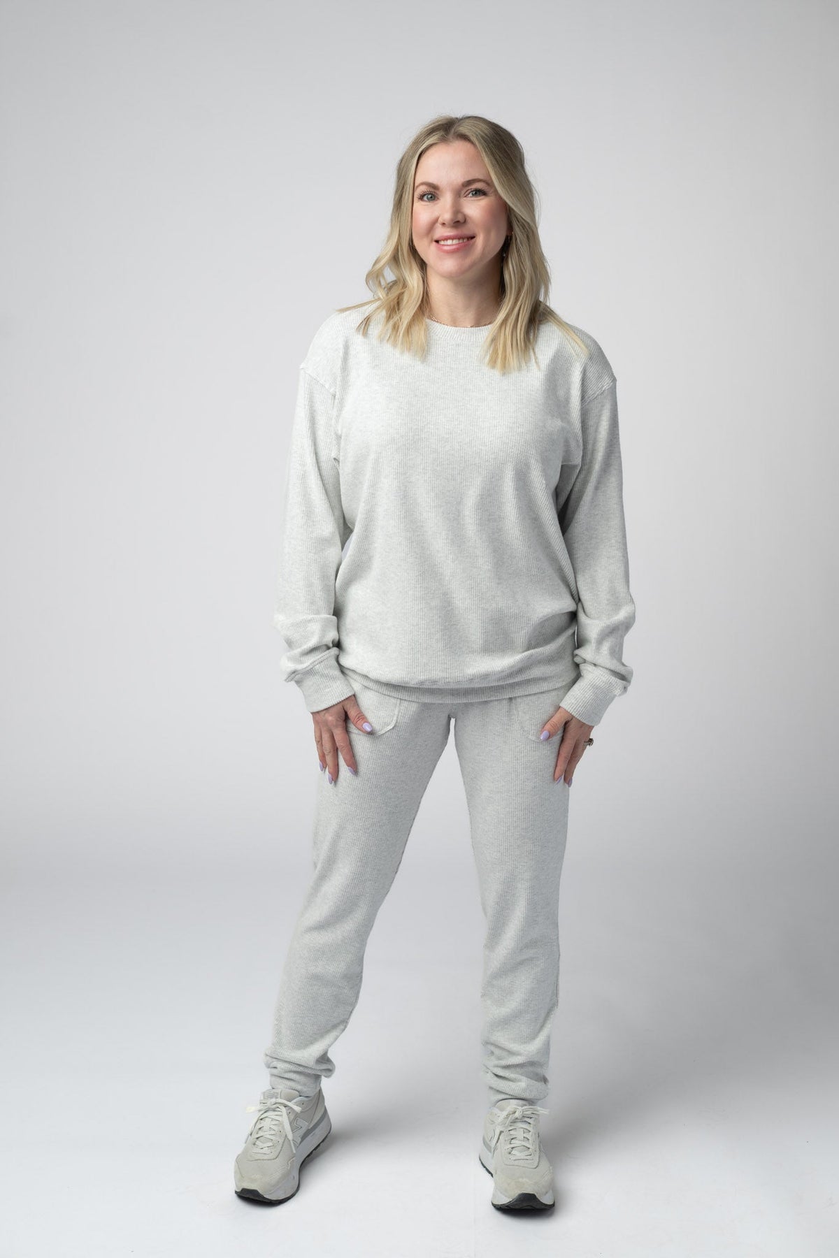 Corrine Joggers in Light Grey