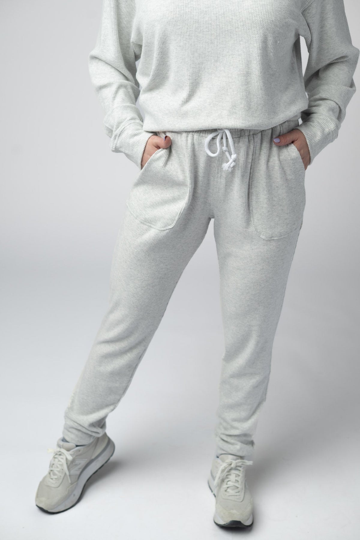 Corrine Joggers in Light Grey