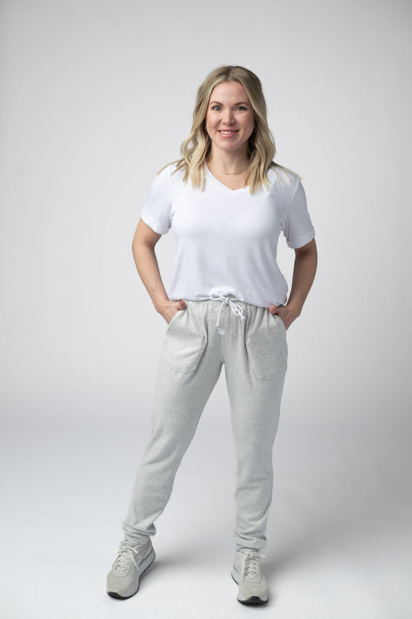 Corrine Joggers in Light Grey