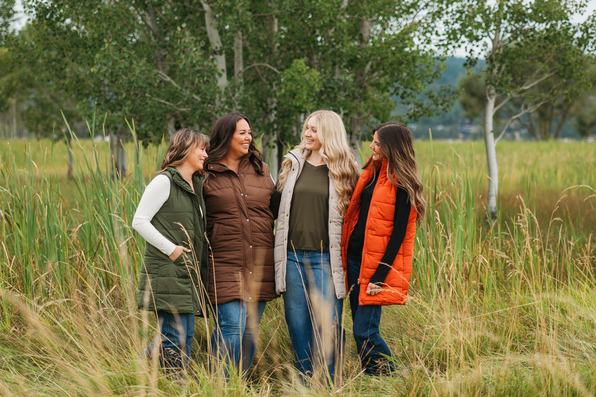 Harlow Long Vest in Pumpkin