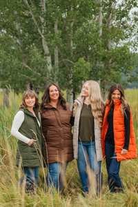 Harlow Long Vest in Pumpkin