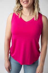 Noelle Tank in Hot Pink