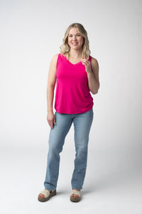 Noelle Tank in Hot Pink