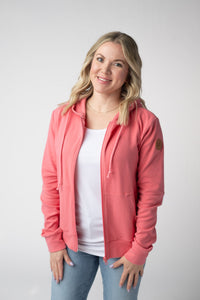 Fullzip Hoodie in Sunkissed Coral