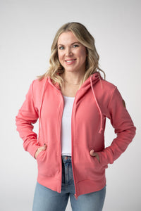 Fullzip Hoodie in Sunkissed Coral