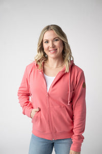 Fullzip Hoodie in Sunkissed Coral