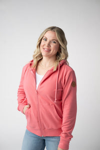 Fullzip Hoodie in Sunkissed Coral