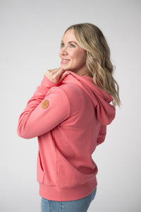 Fullzip Hoodie in Sunkissed Coral